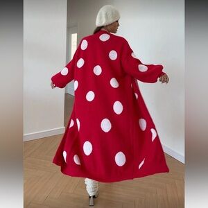 Oversized Polka Dot Cardigan